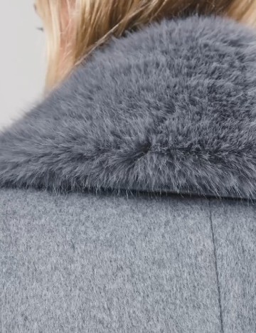 Palton oversize Reserved, gri