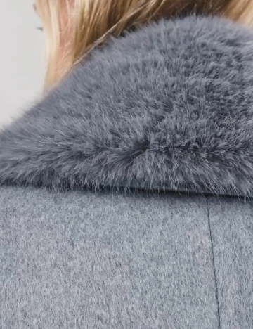 Palton oversize Reserved, gri