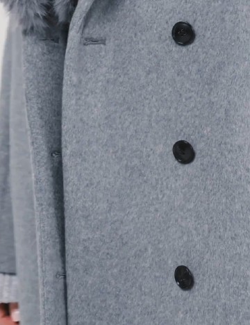 Palton oversize Reserved, gri