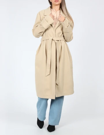 Palton Pieces, crem Crem