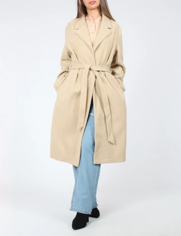 Palton Pieces, crem Crem