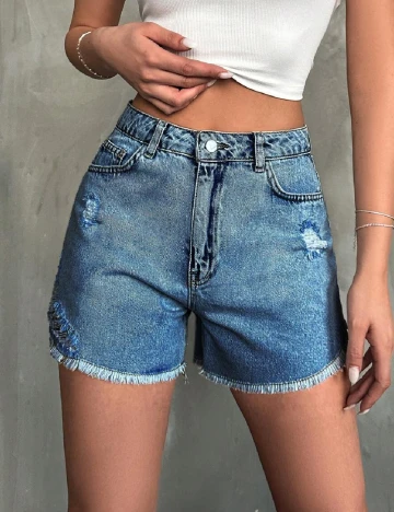 Pantaloni scurti SHEIN, albastru Albastru