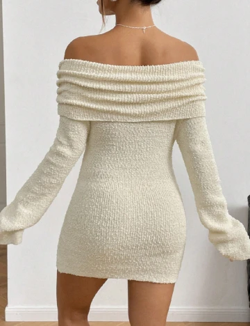 Rochie scurta SHEIN, ecru Crem