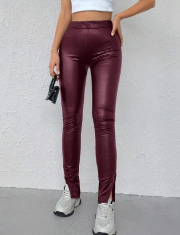 Pantaloni Three-S, visiniu Rosu