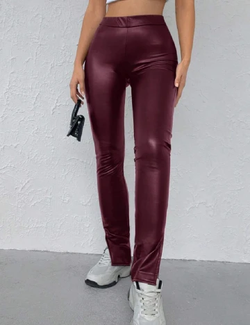 Pantaloni Three-S, visiniu Rosu