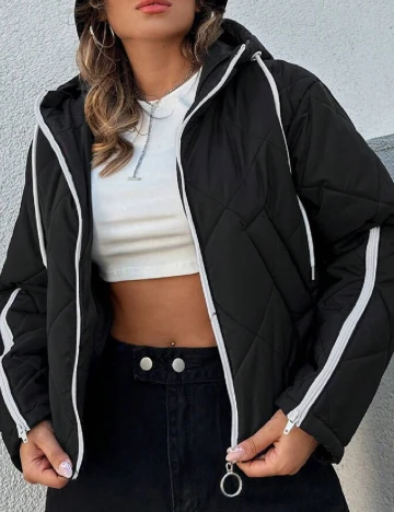 Geaca SHEIN, negru Negru