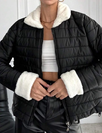 Geaca SHEIN, negru Negru