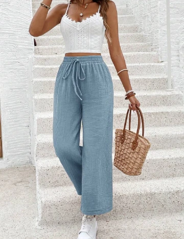 Pantaloni SHEIN, albastru Albastru