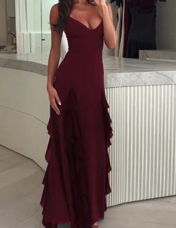 Rochie lunga SHEIN, visiniu Rosu