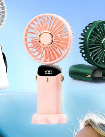 Ventilator portabil SHEIN, roz Roz
