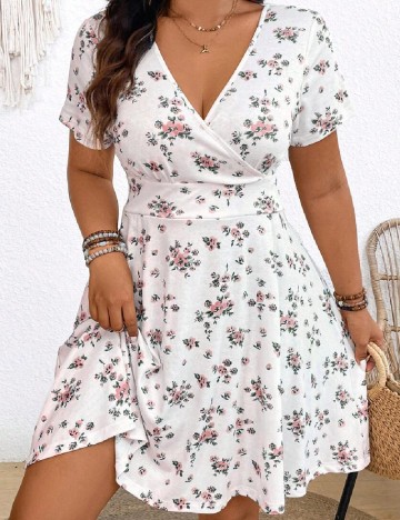
						Rochie scurta SHEIN CURVE, alb