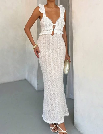 Rochie lunga SHEIN, alb Alb