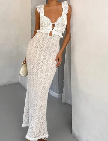 Rochie lunga SHEIN, alb Alb