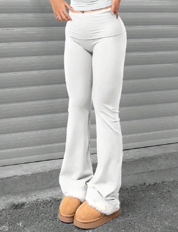 Pantaloni SHEIN, alb Alb