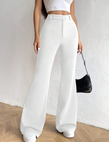 Pantaloni SHEIN, alb Alb