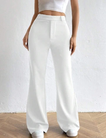 Pantaloni SHEIN, alb Alb