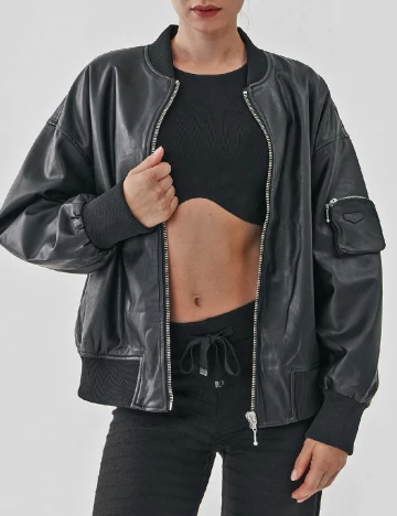 Jacheta Only, negru Negru