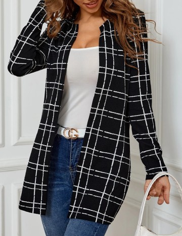 
						Blazer SHEIN, alb/negru