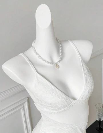 Rochie scurta SHEIN, alb Alb