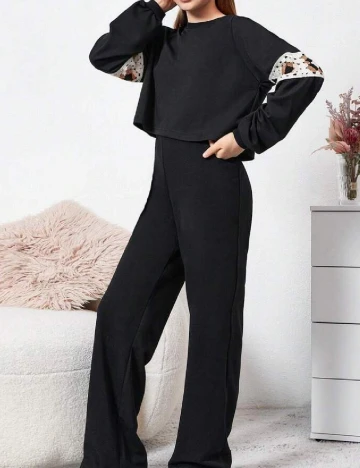 Compleu Shein Kids, negru Negru