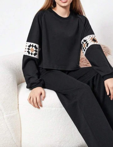 Compleu Shein Kids, negru Negru