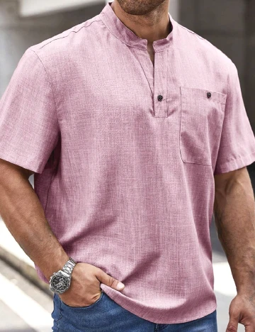 Camasa SHEIN Plus Size Men, roz Roz