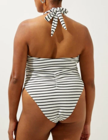 Costum de baie Karen Millen Plus Size, alb/negru Alb