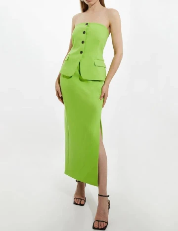 Rochie lunga Karen Millen, verde Verde