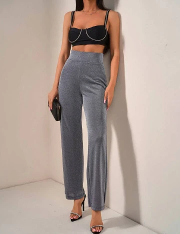 Pantaloni SHEIN, argintiu Gri