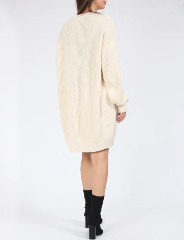 Pulover Oversize SHEIN, crem/maro