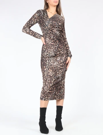 Rochie medie Samdan, animal print Animal print