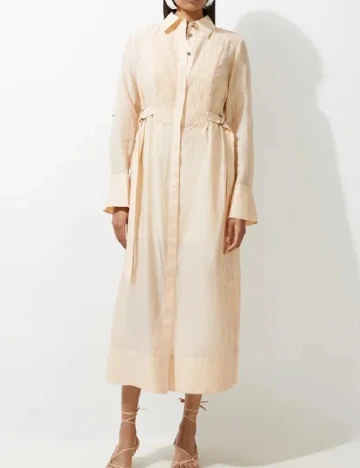 Rochie medie Karen Millen, crem Crem