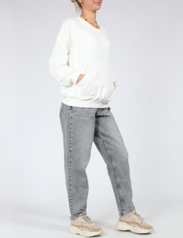 Bluza Oversize Shein Kids, alb