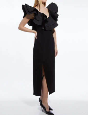 Rochie lunga Karen Millen, negru Negru