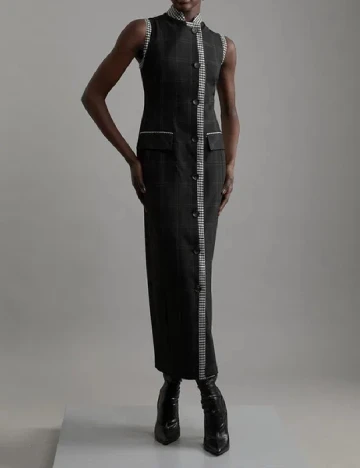 Rochie lunga Karen Millen, negru Negru