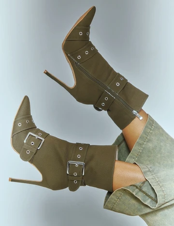 Botine PrettyLittleThing, verde Verde