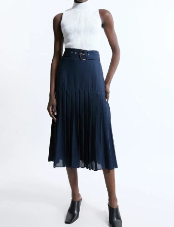 
						Fusta Karen Millen, albastru