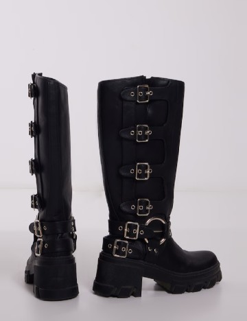 Cizme PrettyLittleThing, negru