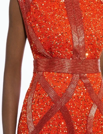 Rochie scurta Karen Millen, portocaliu Portocaliu