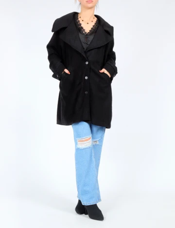 Palton SHEIN, negru Negru