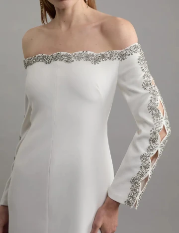 Rochie medie Karen Millen, alb Alb