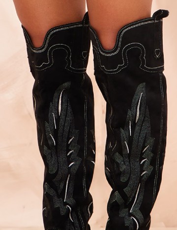 Cizme PrettyLittleThing, negru