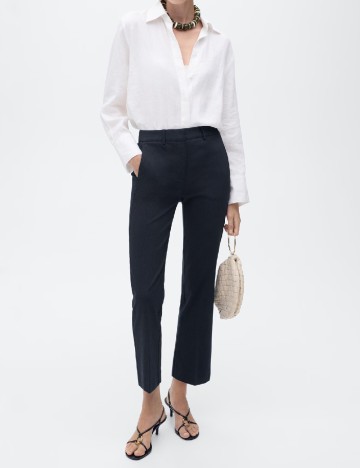 
						Pantaloni Mango, bleumarin