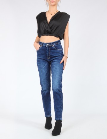 Blugi It s Basic 1981 Denim, albastru