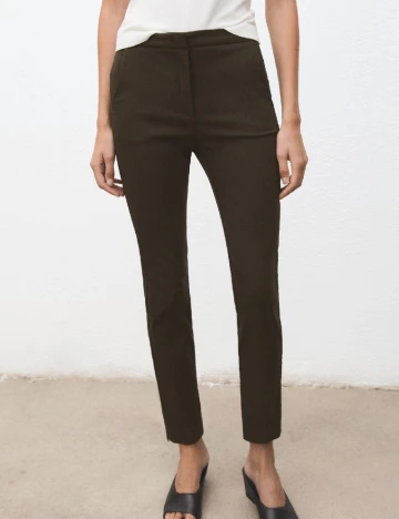 Pantaloni Mango, kaki Verde