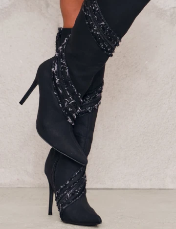 Cizme PrettyLittleThing, negru Negru