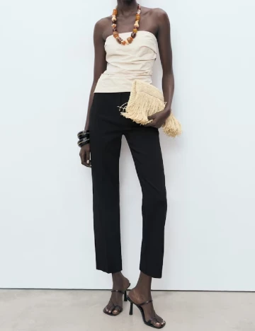 Pantaloni Mango, negru