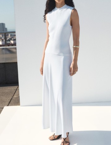 
						Rochie lunga Mango, alb