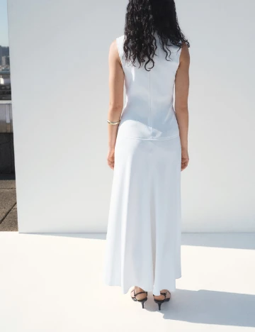 Rochie lunga Mango, alb Alb