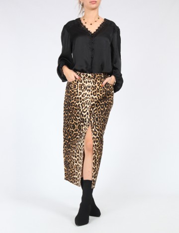 
						Fusta SHEIN, animal print
